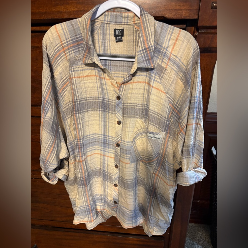 BDG Urban Outfitters Plaid Button-Up Shirt -Size M